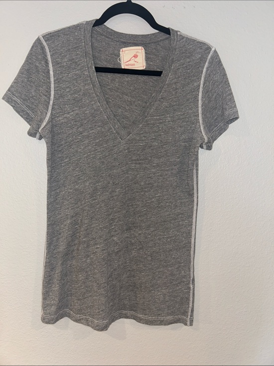 Anthropologie Tops - Anthropologie soft Gray V-Neck Women's Top Size L